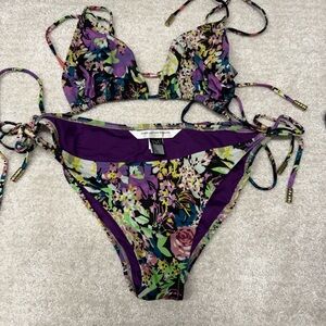 Diane Von Furstenberg Multicolor Floral Bikini